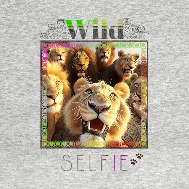 Lion King Wild Nature Funny Happy Humor Photo Selfie by Cubebox